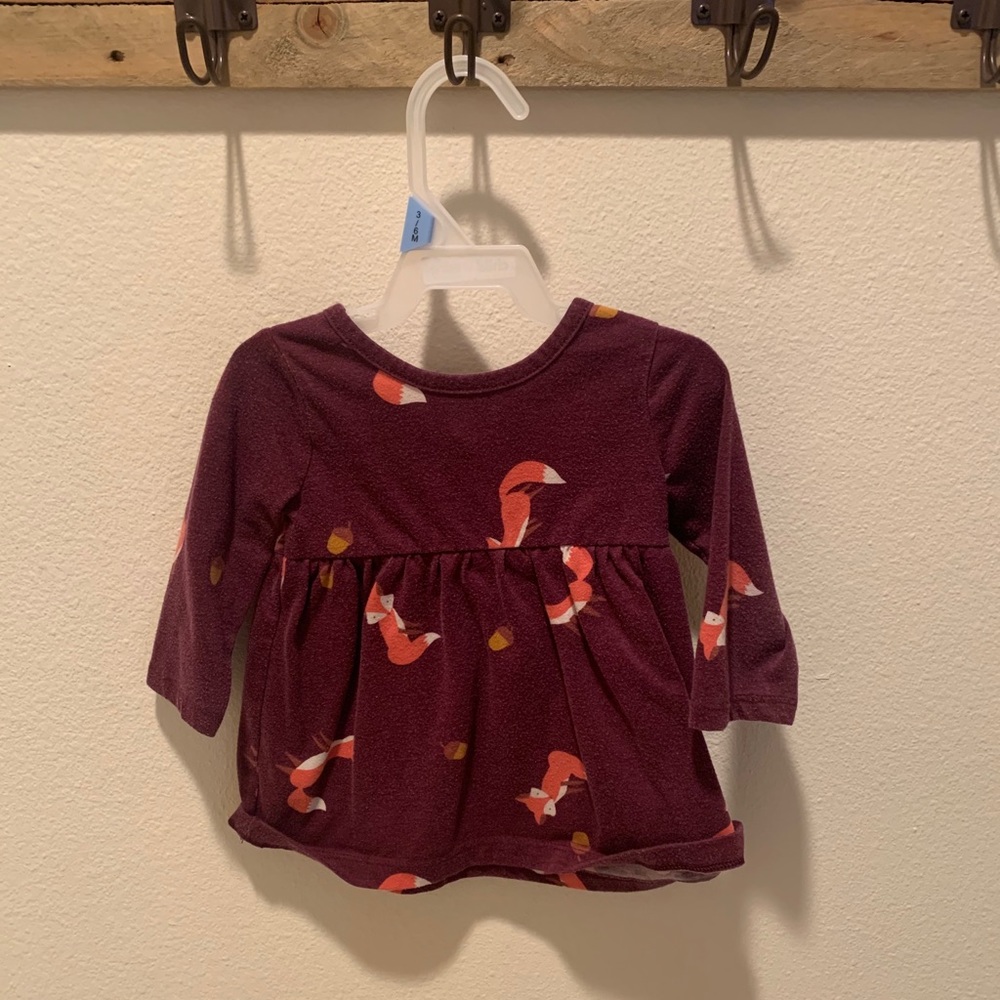 Long sleeve fox dress